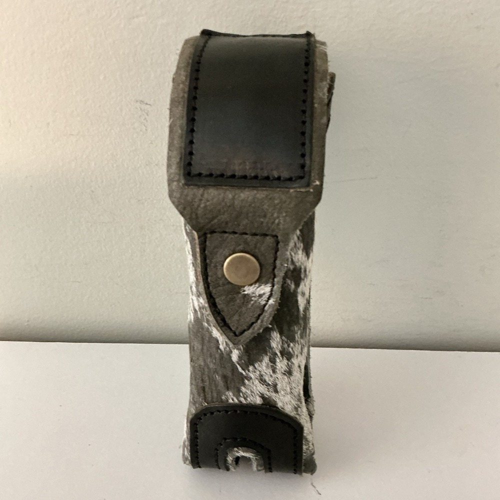 Hand Tooled Leather Cowhide Golf Ball Holder/Case
